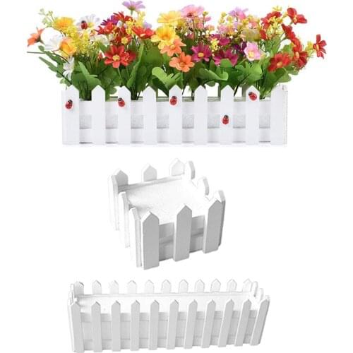 1 stücke Lagerung Ornament Blume Topf Sperrholz Schaum Lattenzaun Hochzeit Party Office Decor Tabelle Liefert