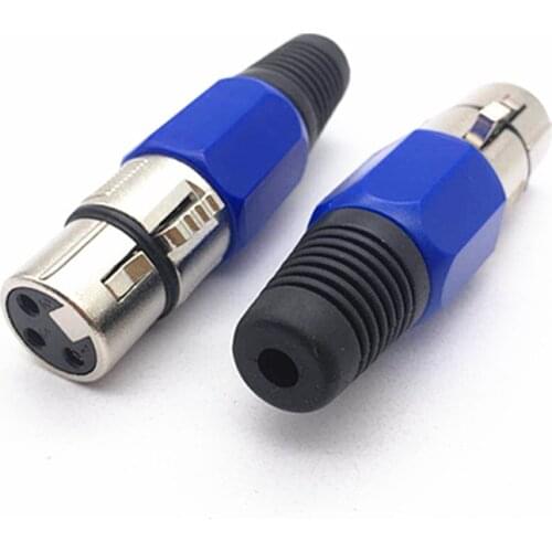 2PCS XLR Plug Female Male Three-core XLR Head Microphone Connector 3Pin XLR Female and Male Plug Terminal Block