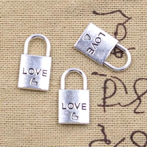 20pcs Charms Love Heart Clock 19x11mm Antique Silver Color Pendants DIY Crafts Making Findings Handmade Tibetan Jewelry