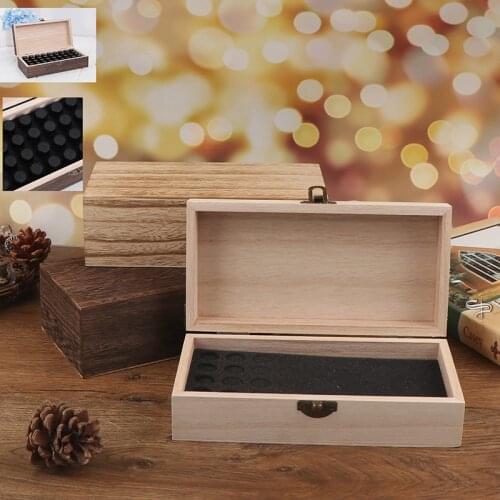 36 Grids Wooden Essential Oil Natural Pine Wood Aromatherapy Boxes 5-15ml For Home Decor Handmade Crafts