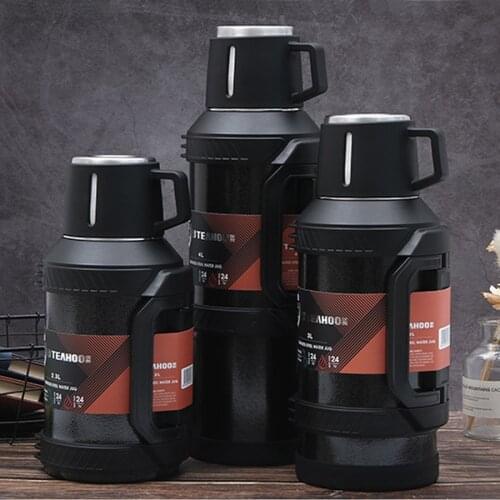 3L 4L Holding Time 24-36 Hours Travel Thermos Bottle Water Coffee Stainless Steel Thermosflask Outdoor Hiking Vacuum Cup Gift