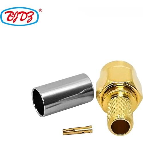 Free Shipping 10 PCS RP-SMA Male/Plug RF Connector for RG142 Cable