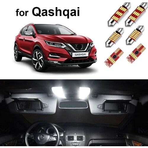 Canbus Car LED Interior Light Kit For Nissan Qashqai J10 J11 2007-2018 2019 2020 2021 Dome Map License Plate