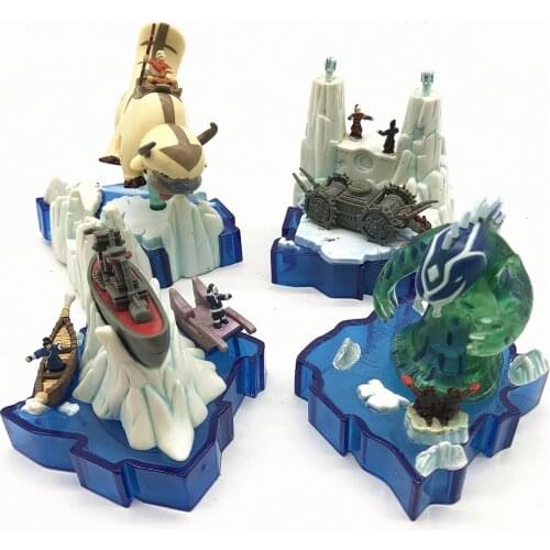 Kids gift Avatar Series the last airbenders Micro Scene Siege of the Fire Nation, North, Appa Warship Figurals Collection Model