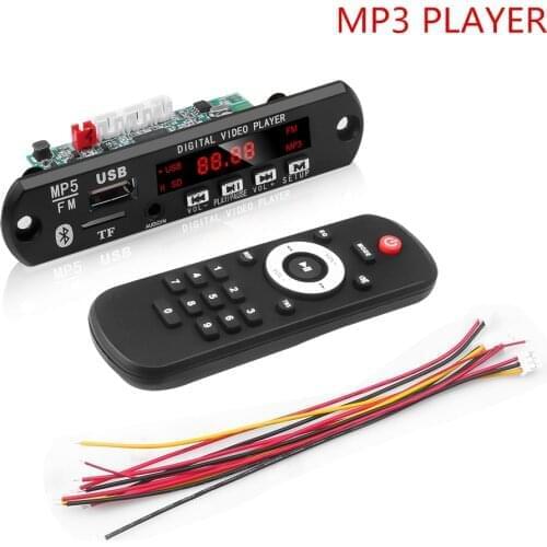 KEBIDU MP3 WMA Decoder Board Bluetooth Amplifier Board 2*120W Audio USB TF Lossless Decoding Diy Kit 3.5 inch Display Mp5 Player