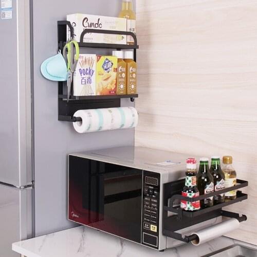 Kitchen Accessori Multi-functional Refrigerator Storage Rack Side Shelf Magnetic Refrigerator Side Wall Bracket Kitchen Cocina