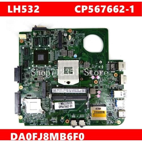 LH532 mainboard REV2.0 For FUJITSU LH532 CP567662-01 DA0FJ8MB6F0 laptop motherboard 100% Tested Working