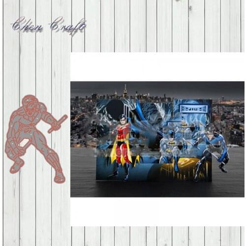 Man holding a nunchaku Metal Cutting Dies Stencils Scrapbooking Decorative Embossing Folder Carbon Steel Paper Card DIY