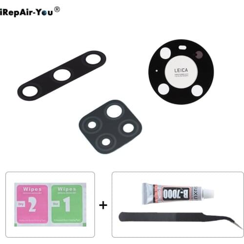 New Back Rear Camera Glass Lens Cover Replacement Kits For Huawei Mate 20 30 40 P30 P40 Pro Repair + B7000 Glue + Tweezers