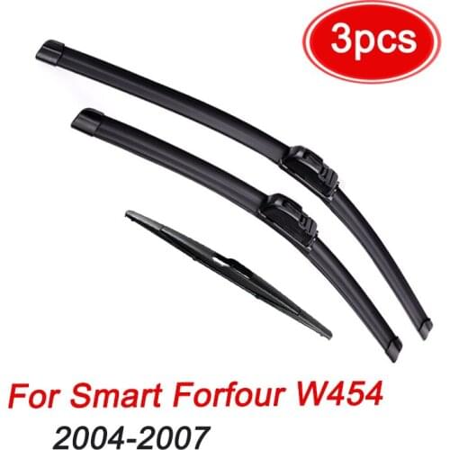 MIDOON Wiper Front & Rear Wiper Blades Set Kit For Smart Forfour W454 2004 - 2007 Windshield Windscreen Window 26"+18"+14"