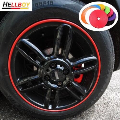 8m Car Tire Wheel Rim Protector Sticker Strips For VW Volkswagen Golf 6 7 Mk7 Polo 6r 6N Bora Jetta Mk6 Scirocco Tiguan BMW E90