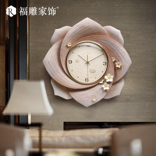 European Style Wall Clock Three-dimensional Decoration Clock Creative Wall Clock Living Room Decoration Clock