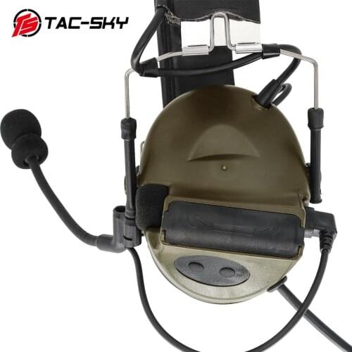 COMTAC II TAC-SKY comtac ii silicone earmuffs hearing defense noise reduction pickup military tactical headset FG