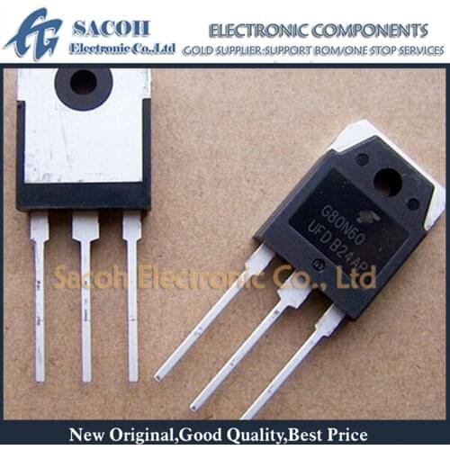 New original 5PCS/Lot SGH80N60UFD G80N60UFD or SGH80N60UF G80N60UF G80N60 80N60 TO-3P 80A 600V Power IGBT transistor