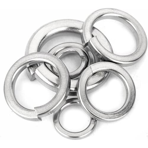 A2 304 Stainless Steel Split Spring Lock Washer locking Elastic Gasket M1.6 M2 M2.5 M3 M4 M5 M6 M8 M10 M12 M16 M20 GB93