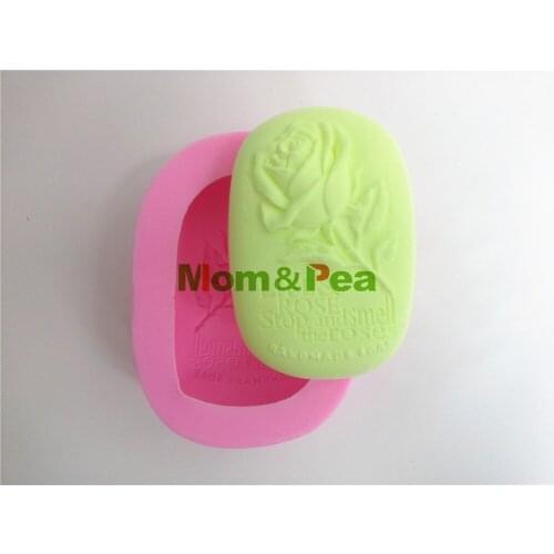 Mom&Pea 0352 Free Shipping Life & Rose Silicone Soap Mold Cake Decoration Fondant Cake 3D Mold Food Grade Silicone Mould