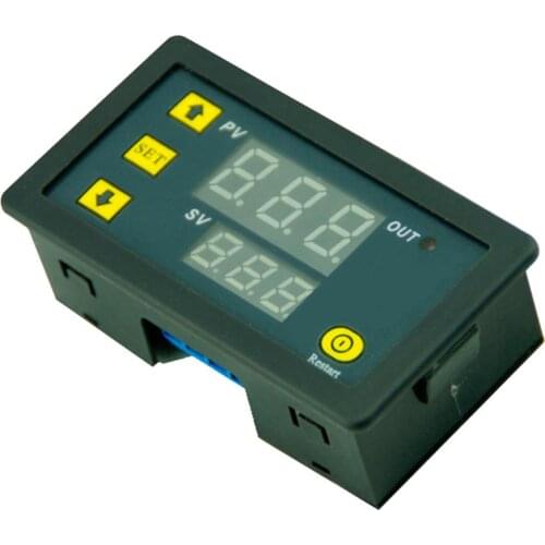 12V Timing Delay Timer Relay Module Digital LED Dual Display Cycle 0-999 Hours Adjustable Power Supplies Mayitr