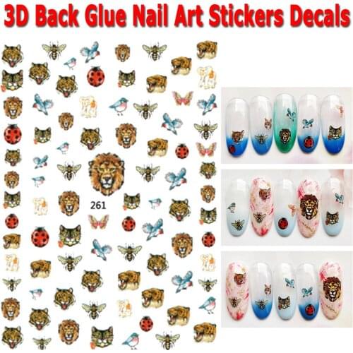 Super Thin Self-Adhesive Nail Decals Rose Flower Snake Letter Marble Nail Foil Agate Texture 3D Back Glue Sliders Nail Art