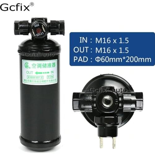 515-4R R134a Receiver Drier Accumulator #6 Thread M16 x 1.5 with Low Pressure Switch Sensor for Auto A/C Air Conditioning