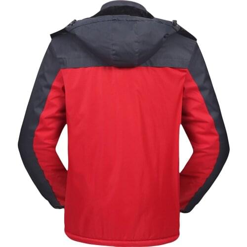 Outdoor Raincoat Jacket Mens Three-in-One Womens Breathable Fleece-Lined Thickened Reflective Strip Windproof Waterp
