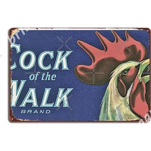 Vintage &Quot;Cock Of The Walk&Quot; Produce Crate Label / Rooster Metal Signs Wall Mural create Home Tin sign Posters