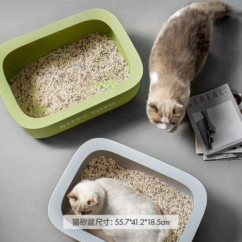 Enclosed Cats Litter Box for Cat Toilet Accessories Anti-Splash Deodorizing Kitty Training Poop Pan Pet Cleaning Sand Box Supply