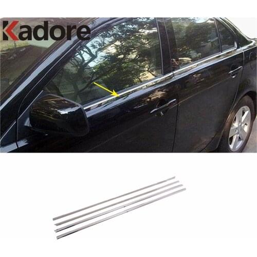 For Mitsubishi Lancer 2008 2009 2010 2011 Stainless Steel Window Frame Protector Strip Cover Trim Car Decoration Accessories