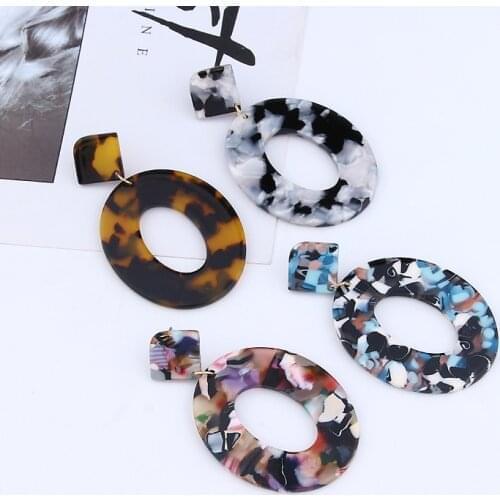 Fashion Statement Acrylic Earrings 2020 Big Geometric Earrings For Women Hanging Dangle Earrings Drop Earing Female Jewelry