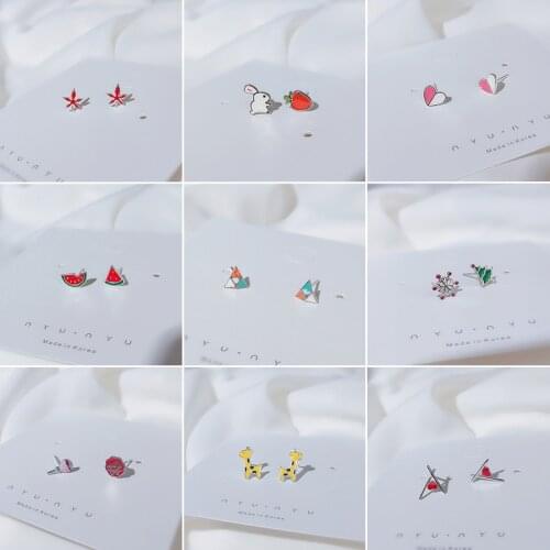 925 Sterling Silver Heart Star Dog Stud Earrings For Women Wedding Brincos pendientes mujer moda 2020