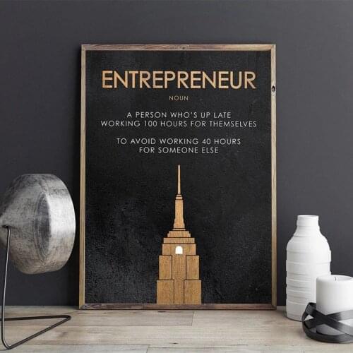 Canvas Painting Entrepreneur Motivational Quote Canvas Wall Art Canvas Wall Picture Print on Canvas for Home Decoration