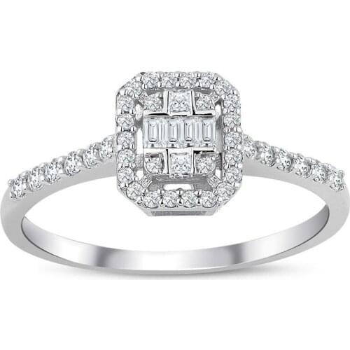 0.28 CT sa. Diamond Baguette Ring Handy Custom Craftsmanship Gift Gold Special Occasions Design Shiny Elegant Jewelry