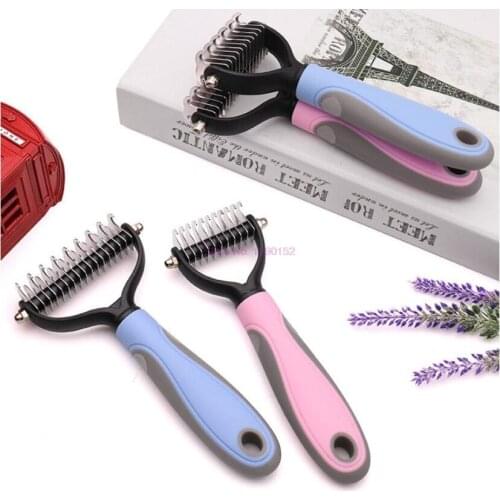 100pcs ,Hair Removal Comb for Dogs Cat Detangler Fur Trimming Dematting Deshedding Brush Tool For matted Long Hair Curly Pet