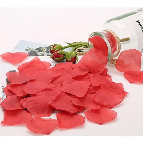 1000Pcs/lot 5*5cm Silk Rose Petals For Wedding Decoration Romantic Artificial Rose Petals Wedding Rose Flower Party Supplies