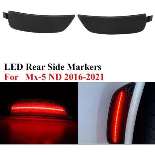 2PCS Car Side Markers, for Mazda Miata Mx-5 ND 2016-2021 Rear Turn Signal Lamp LED Indicator