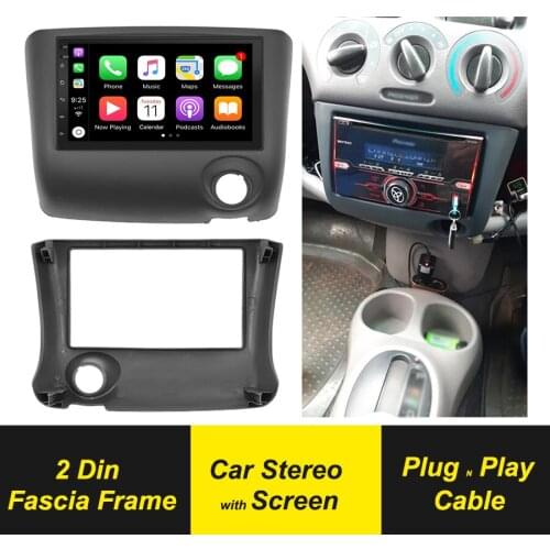 2Din Radio Fascia For Toyota Yaris For Echo Vitz 1999-2005 Car android player Stereo DVD GPS navigation Face Plate Console Bezel