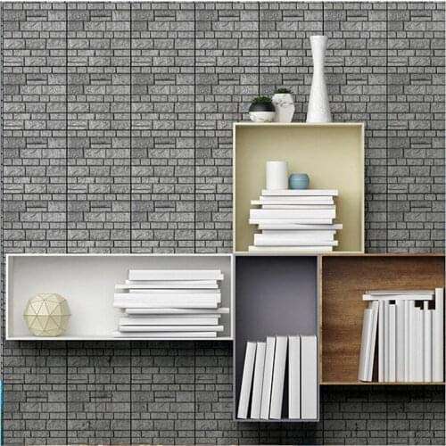 3D Wall Paper Brick Stone Rustic Effect Self-adhesive Wall Sticker Home Decor Home Wallpaper bathroom Pegatinas De Pared