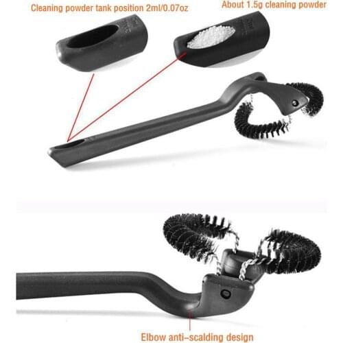 51Mm/58Mm Coffee Machine Cleaning Maker Brush Handle Head Round Espresso Detachable Grinder Cleaner Tools Anti-scalding Bar B0F4