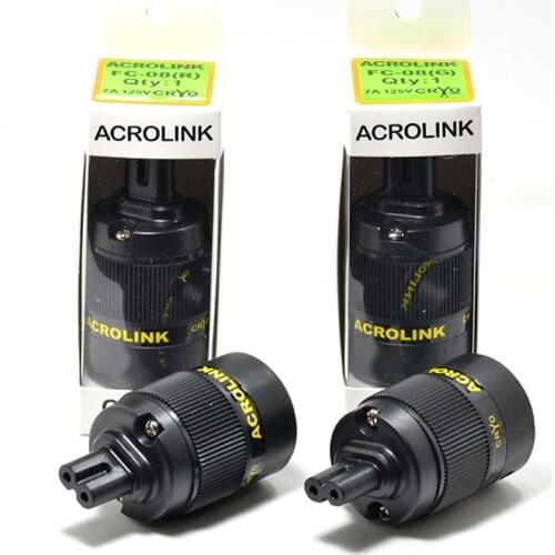 Acrolink FC-O8(G) 24K GOLD Plated Copper AC Power Cord Figure 8 IEC Plug