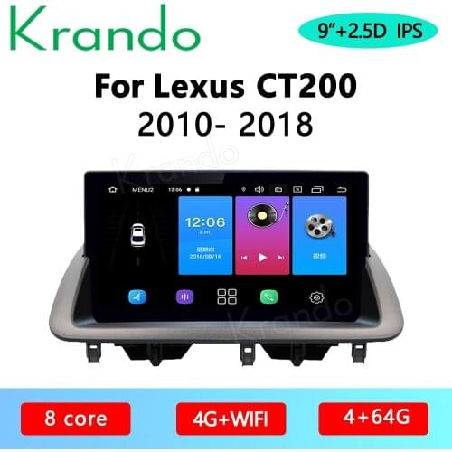 Krando Android 10.0 9" For Lexus CT CT200 2010-2018 Car Radio Player Gps Navigation Multimedia System