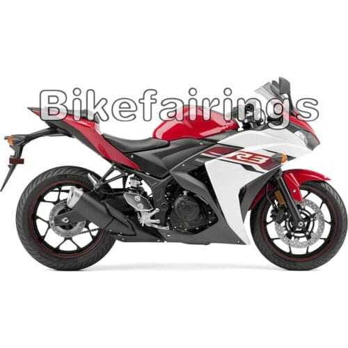 White Red Cowlings For Yamaha R25 / R3 2015 2016 15 16 ABS Injection Complete Panels New