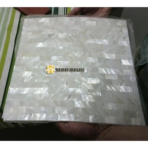 Express shipping free!! brick pattern,tile backsplash , white mother of pearl seamless mosaic tiles shell mosaic