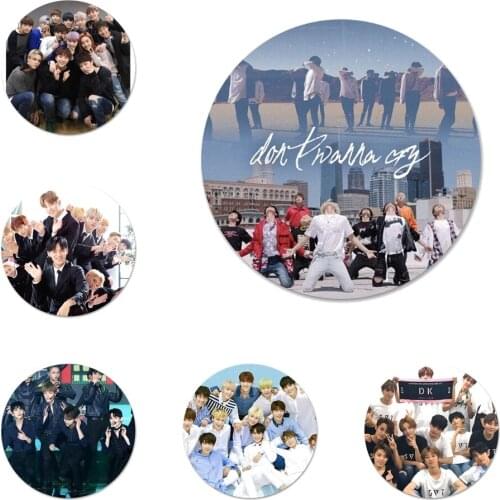 Boy Group Kpop Seventeen Brooch Pin Cosplay Badge Accessories For Clothes Backpack Decoration Gift