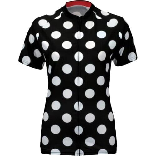 Black Cycling Jersey Women Short Sleeve Road Bike Wear Clothing Summer Outdoor Cajastur