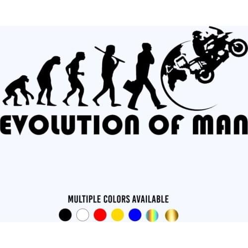 CK3092# The evolution of the human biker. Motorcyclist. Biker reflective funny car sticker vinyl decal car auto styling