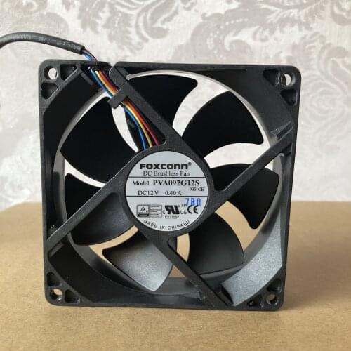 Forcecon PVA092G12S -P35-CE DC 12V 0.40A 90x90x25mm 4-wire Server Cooling Fan