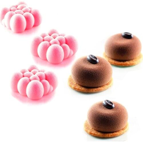 6/8 Hole Mousse Mold Chocolate Candy Pudding Silicone Mold Cake Dessert Baking Moulds Ice Cream Tray Cake Decorating Tool