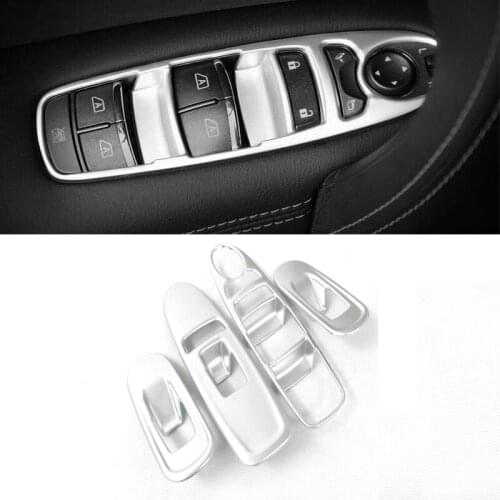 Car Inside Door Armrest Window Lift Switch Cover For Nissan Armada Patrol Royale Nismo Infiniti QX56 QX80 Y62 2016 2017 2018