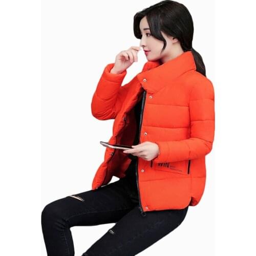 2017 NEW HOT SALE WOMEN WINTER JACKER SHORT STAND COLLAR THICKEN WARM FEMALE PARKAS COTTON WADDED COAT HIGH QUALITY ZL590