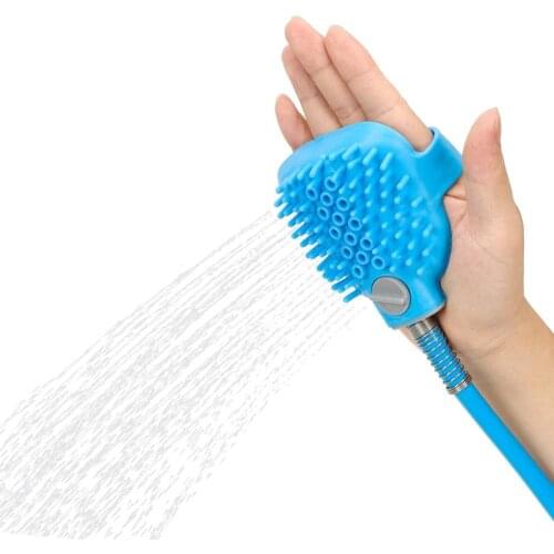 Pet Shower Kit, 2-in-1 Pet Bathing Tool, Adjustable Massage Shower Gloves, Bathtub And Outdoor Garden Hose, Suitable For All Pet