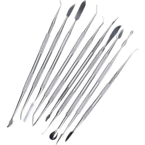 10-Piece Stainless Steel Wax Carvers Set Great For Carving, Cutting, Modeling, Scraping, Shaping, Etc